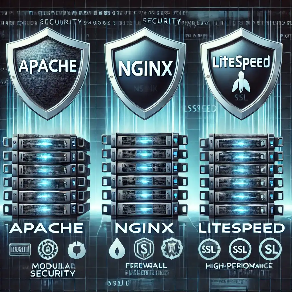 Web Sunucusu Güvenliği: Apache, Nginx ve LiteSpeed Karşılaştırması Görseli
